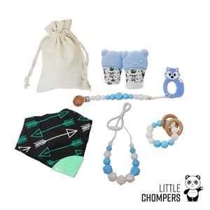 Baby teething gift set little man panda baby boy